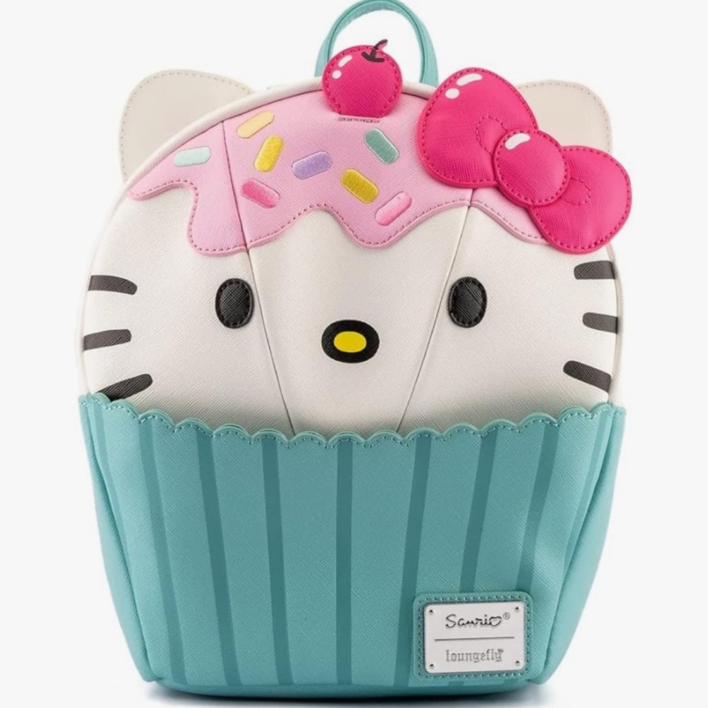 NEW! Loungefly Sanrio Kitty Cupcake Bag - Pink, Cream, Blue